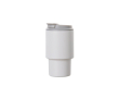 Tasse à emporter en acier recyclé avec couvercle rabattable 350 ml couleur blanc