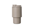 Tasse à emporter en acier recyclé avec couvercle rabattable 350 ml couleur ivoire