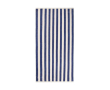 Serviette de plage en coton recyclé à rayures 450 g/m² 80 x 160 cm couleur bleu marine