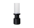 Lampe de table recyclée avec batterie rechargeable et régulateur couleur noir