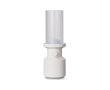 Lampe de table recyclée avec batterie rechargeable et régulateur couleur blanc