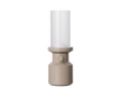 Lampe de table recyclée avec batterie rechargeable et régulateur couleur beige