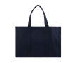 Grand sac fourre-tout en toile recyclée avec poche sécurisée 400g/m² couleur bleu marine