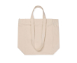 Sac à fermeture éclair en toile recyclée 400 g/m2 couleur blanc cassé