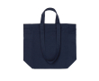 Sac à fermeture éclair en toile recyclée 400 g/m2 couleur bleu marine