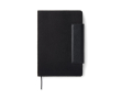 Cahier en cuir recyclé design élégant A5 pages lignéés couleur noir