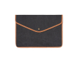 Housse ordinateur portable en toile recyclée avec bords colorés 14” couleur noir