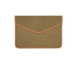Housse ordinateur portable en toile recyclée avec bords colorés 14” couleur vert