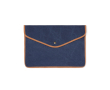 Housse ordinateur portable en toile recyclée avec bords colorés 14” couleur bleu marine