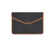 Housse ordinateur portable en toile recyclée avec bords colorés 16” couleur noir