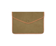 Housse ordinateur portable en toile recyclée avec bords colorés 16” couleur vert