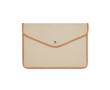 Housse ordinateur portable en toile recyclée avec bords colorés 16” couleur beige