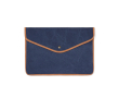 Housse ordinateur portable en toile recyclée avec bords colorés 16” couleur bleu marine