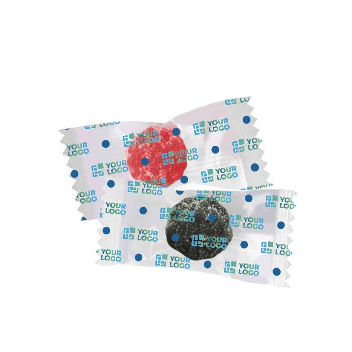 Sachet individuel de bonbons à la pectine en forme de baies