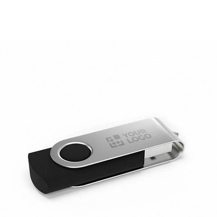 Clé USB impression intégrale en plastique, clip rotatif fabrication UE