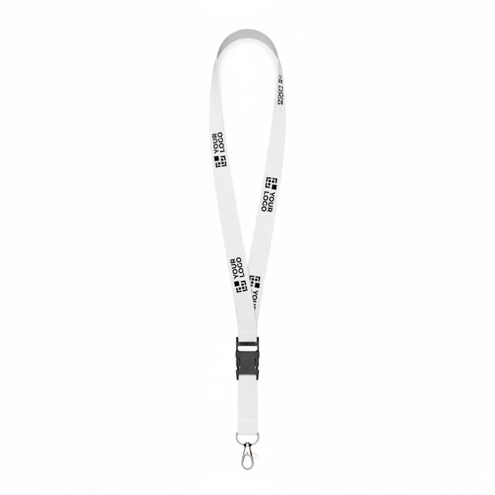 Tour de cou impression intégrale en polyester avec mousqueton ou clip