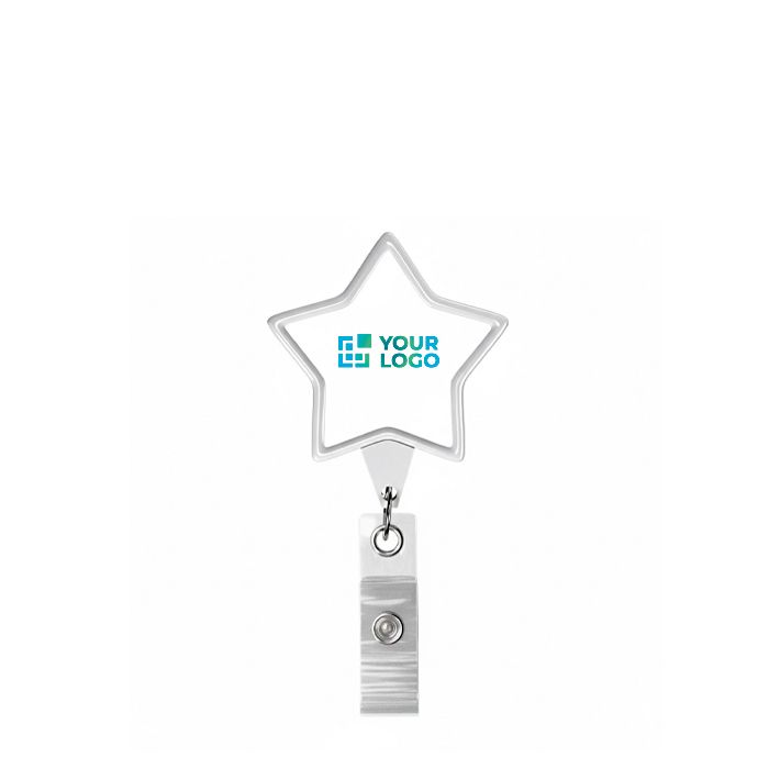 Porte-badge rétractable impression intégrale en forme d’étoile