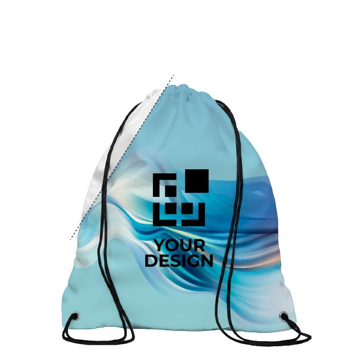 Sac à dos à cordons impression intégrale en polyester au toucher doux