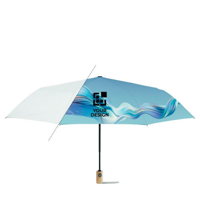 Parapluie pliable impression intégrale 100 % avec housse Ø95
