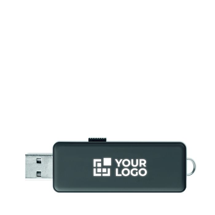 Clé USB impression intégrale avec boîtier à marquage lumineux