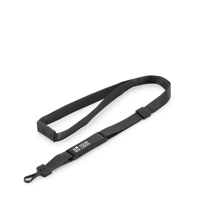 Lanyard USB impression intégrale en polyester avec prise à l'extrémité