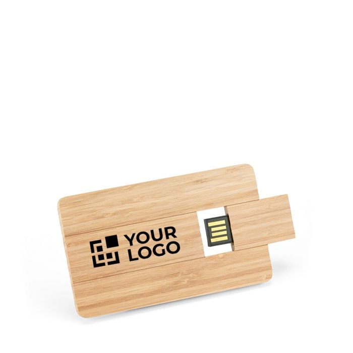 Carte USB impression intégrale en bois de bambou