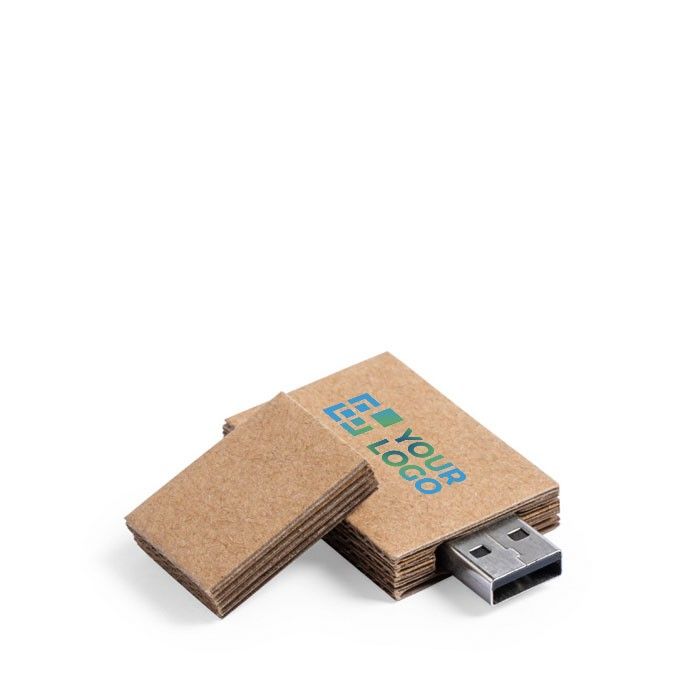 Clé USB impression intégrale avec capuchon et corps en carton recyclé