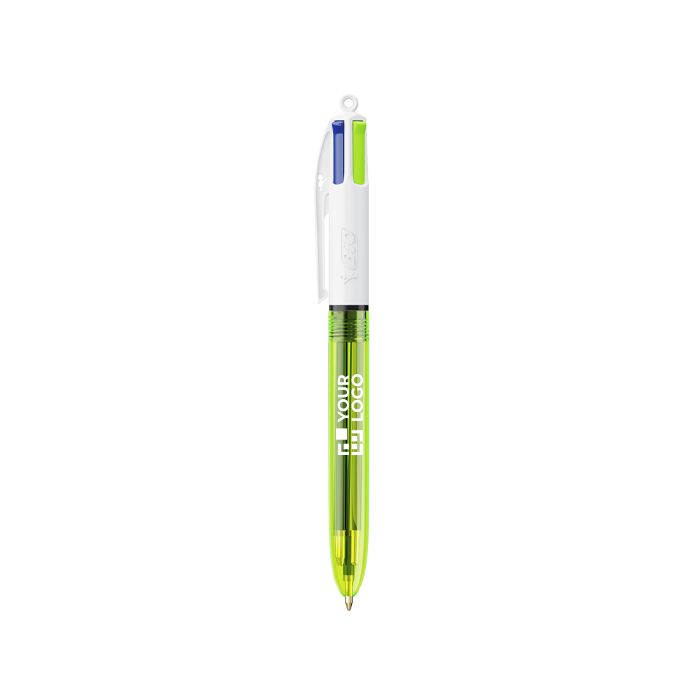 Stylo en plastique avec surligneur fin et encre 4 couleurs Fluo BIC®