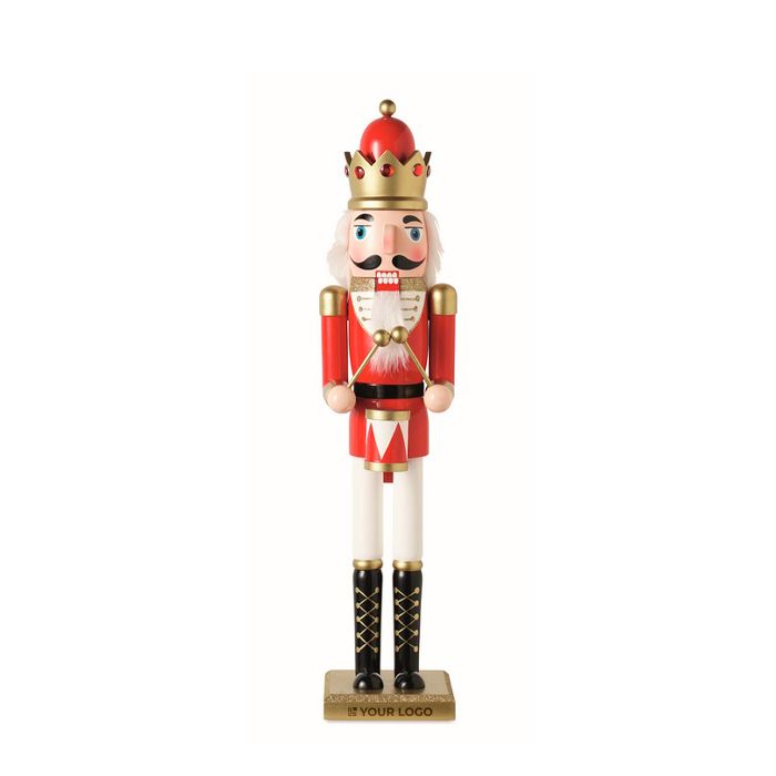 Figurine casse-noisette décorative en bois avec base stable