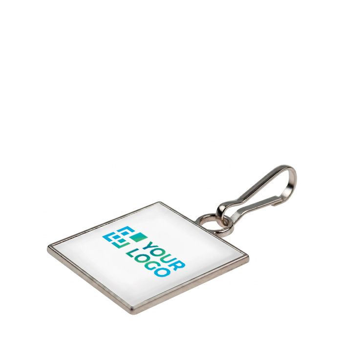 Tirette de fermeture éclair carrée en métal pour sacs et vestes