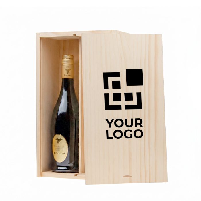 Coffret en bois double pour vin fabrication UE et couvercle coulissant