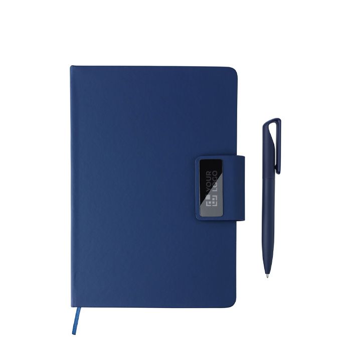 Set carnet A5 en cuir synthétique avec stylo et feuilles lignées