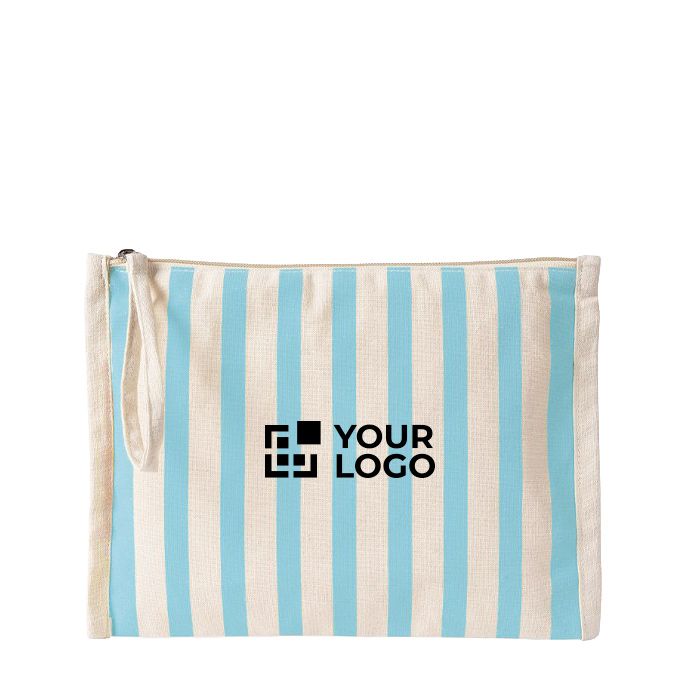 Trousse en coton recyclé avec dragonne type bracelet 180 g/m²