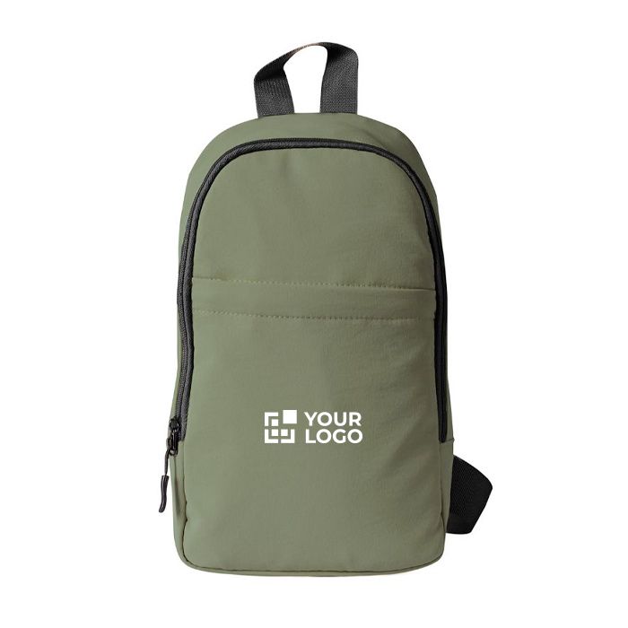 Sac bandoulière en polyester à un compartiment avec poche avant