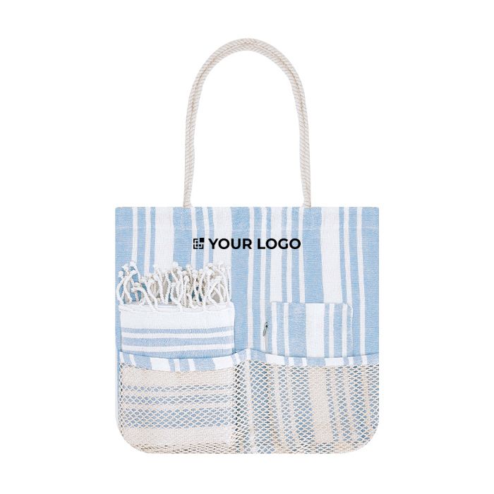 Set sac de plage, trousse et paréo assorti en coton 180 g/m²