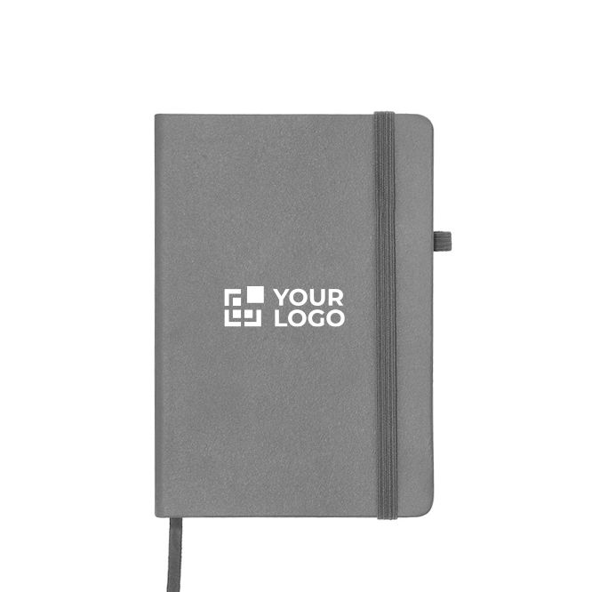 Carnet A5 à couverture en similicuir avec élastique, pages lignées