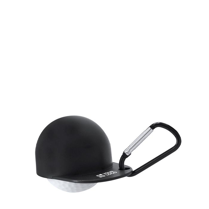 Porte-clés avec mousqueton et motif casquette de golf avec balle