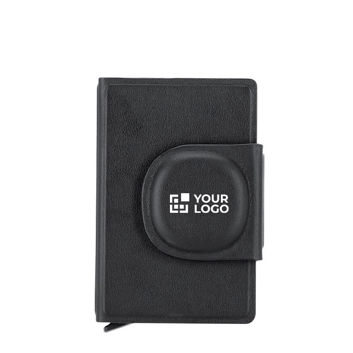 Porte-cartes similicuir, traceur intelligent, fermeture magnétique