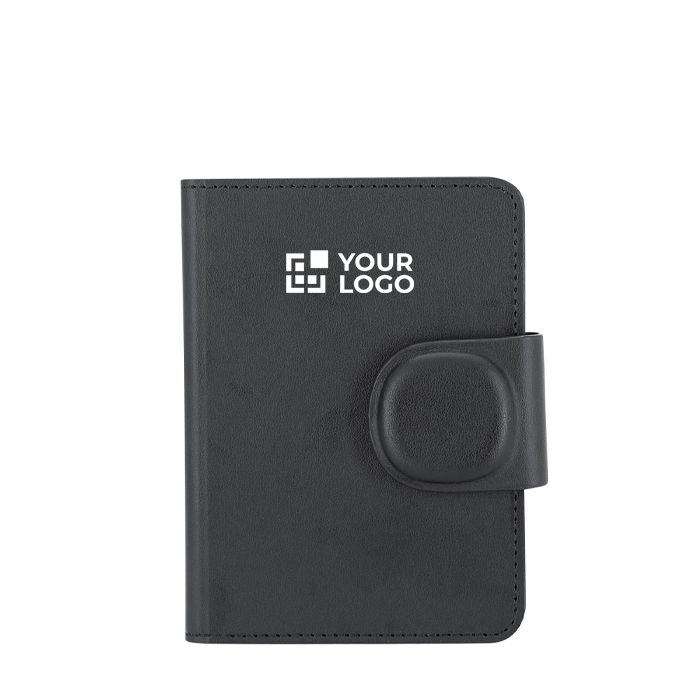 Étui passeport en similicuir avec localisateur et fermeture magnétique
