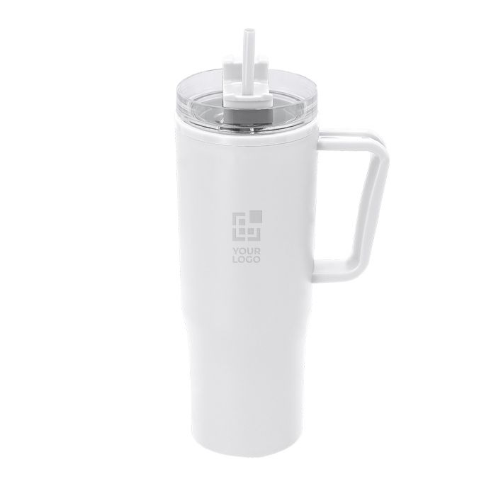 Gobelet isotherme en plastique recyclé avec anse de transport 900 ml