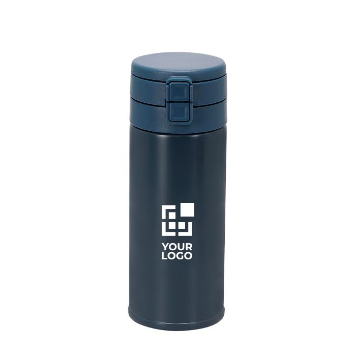 Gobelet isotherme 400 ml avec double couvercle push et paille intégrée
