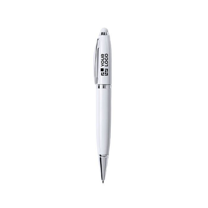 Stylo USB en métal à ouverture pivotante avec encre bleue
