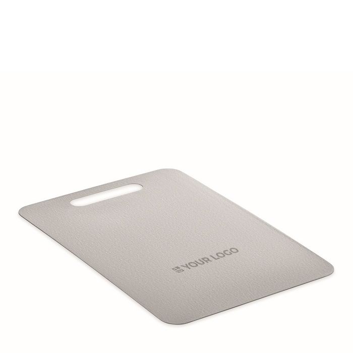 Planche à découper en acier inoxydable robuste, taille moyenne