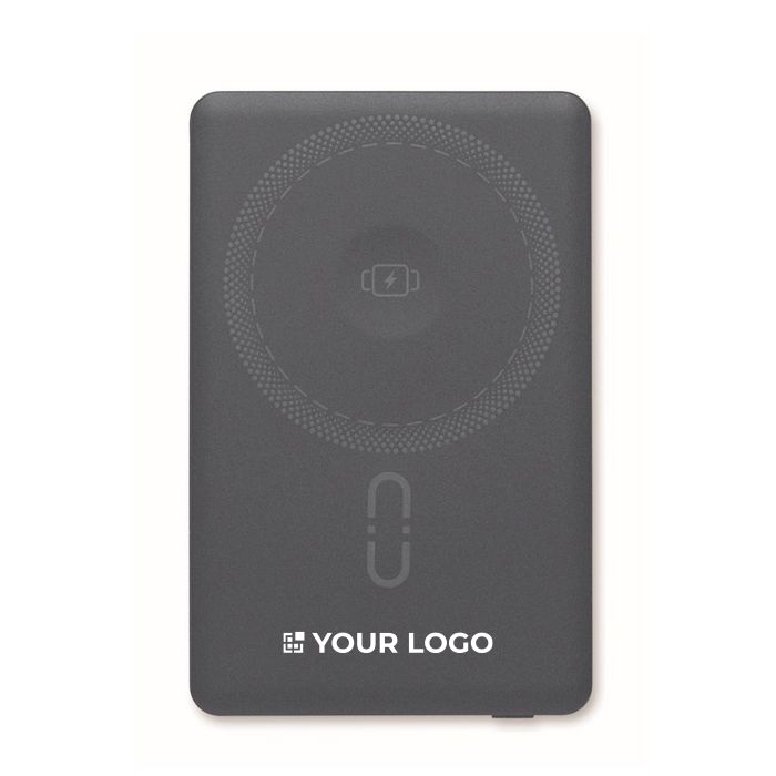 Batterie externe magnétique en aluminium recyclé avec anneau 5 000 mAh