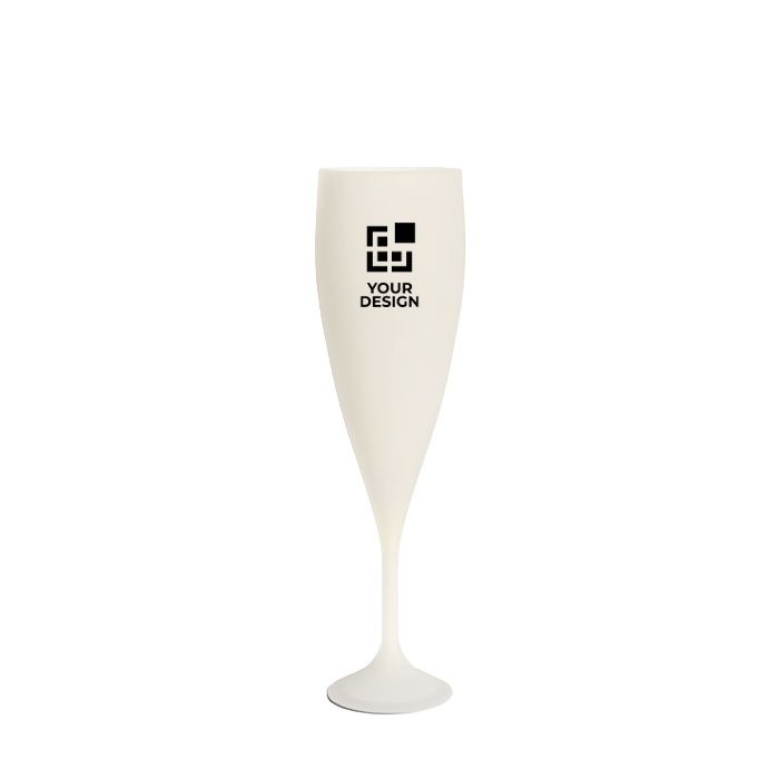 Flûte à champagne réutilisable biocomposite fabriquée en Europe 140 ml