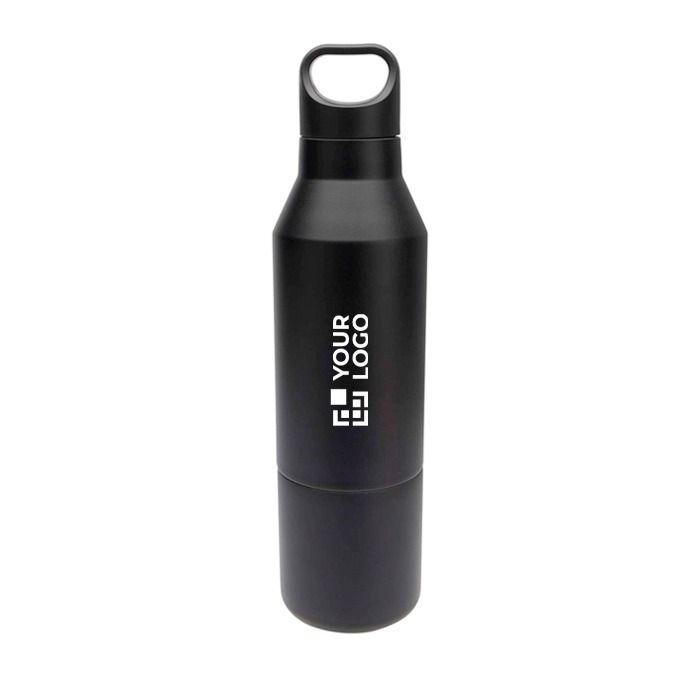 Bouteille isotherme en inox recyclé avec gobelet amovible 600ml