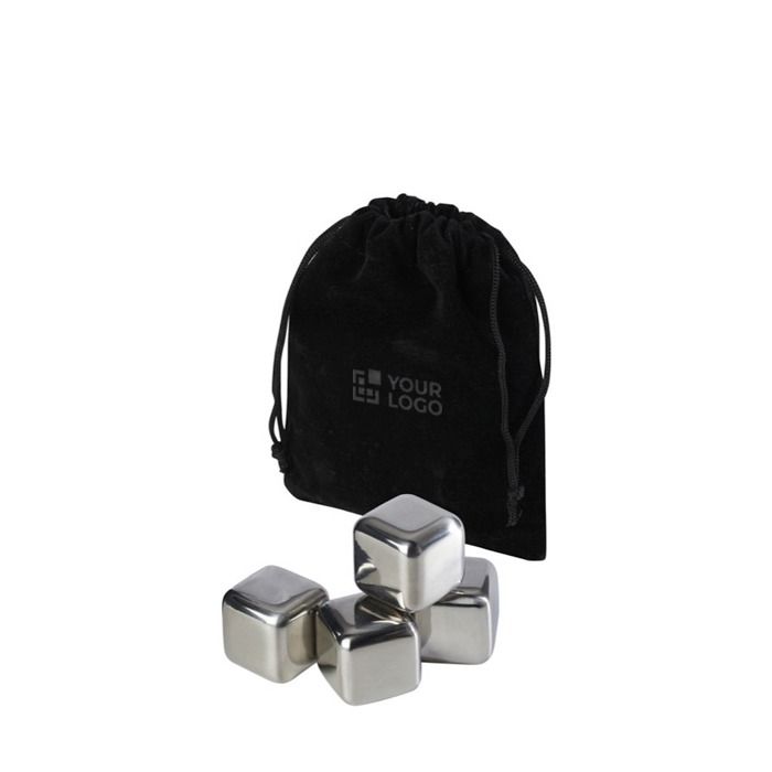 Ensemble de 4 glaçons réutilisables en acier inoxydable