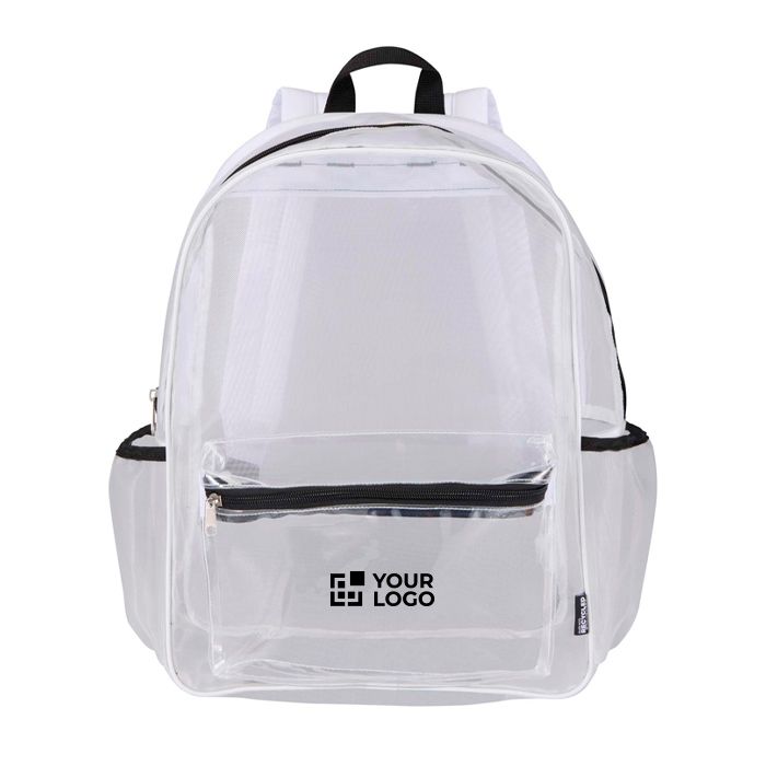 Sac à dos recyclé transparent avec poche avant 18 L