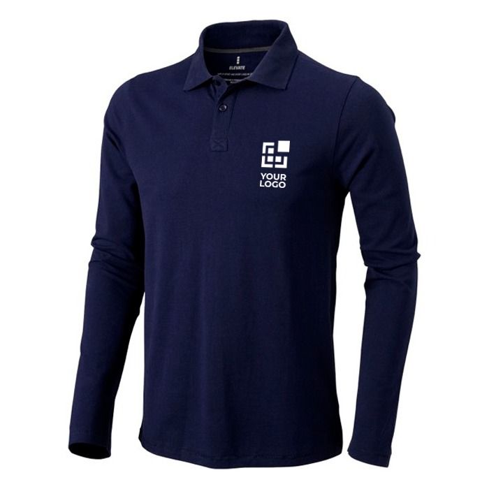 Polo en coton homme à manches longues 200 g/m2 Elevate Life