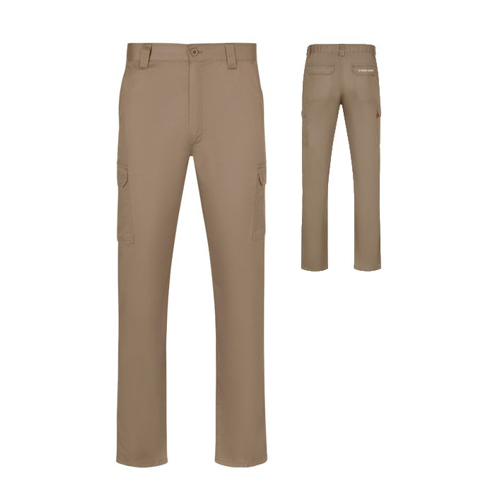 Pantalon multi-poches en sergé, taille élastique 190 g/m² Velilla